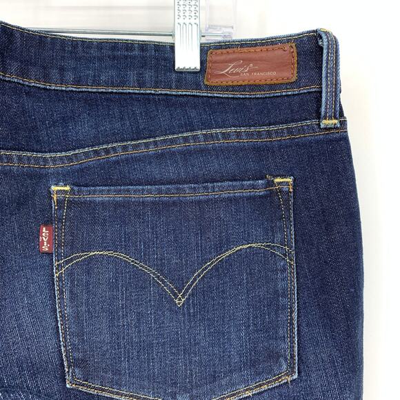 Levi's Slight Curve Skinny Boot Jeans Womens Size 32 X 32 Dark Wash Low Rise - Picture 3 of 7